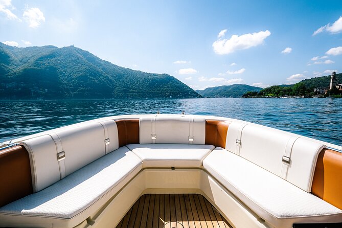 1H Private Cruise Lake Como Tender Yacht Invictus 6 pax - Como pier and Lario Bar: where the lake feel starts