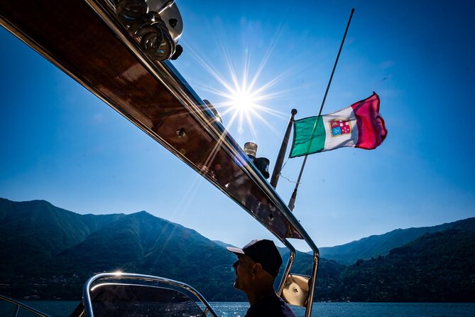 1H Private Cruise on a beautiful wooden speedboat on Lake Como - Villa Olmo and the seaplane hangar view: a classic Como “from the water” moment