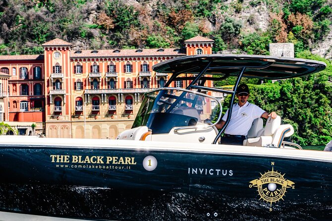 4H Como Lake Cruise drop of Bellagio and Varenna on Tender Yacht - Como to Cernobbio: hangars, monuments, and Villa Elmo/Olmo passes