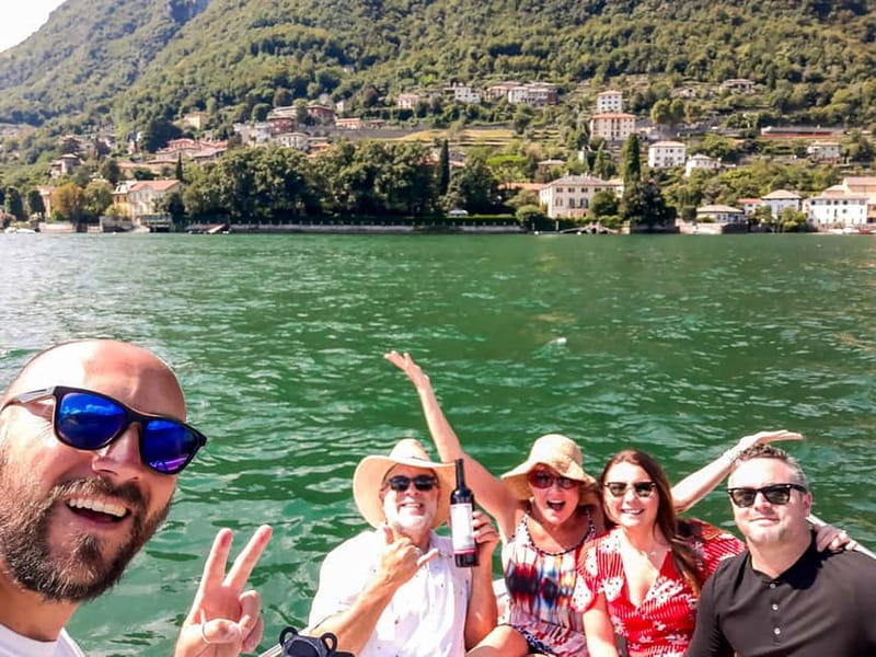 Lake Como: 2h Shared Boat Tour with Wine Tasting - The Mandarin Oriental Area and More Villa Pass-By Photos