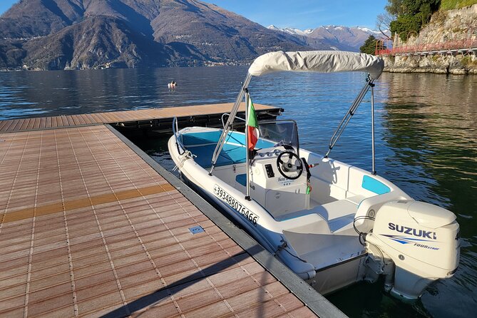 License Free Boat Rental 40hp - Lake Como - What conditions feel like: comfort, choppiness, and rain plans