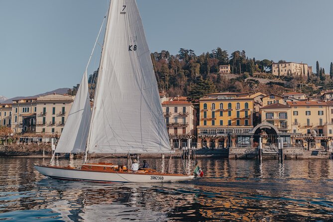 Private Guided Sailing Boat Tour on Lake Como with Aperitif - From Bellagio to Tremezzina: villa viewing at real water level